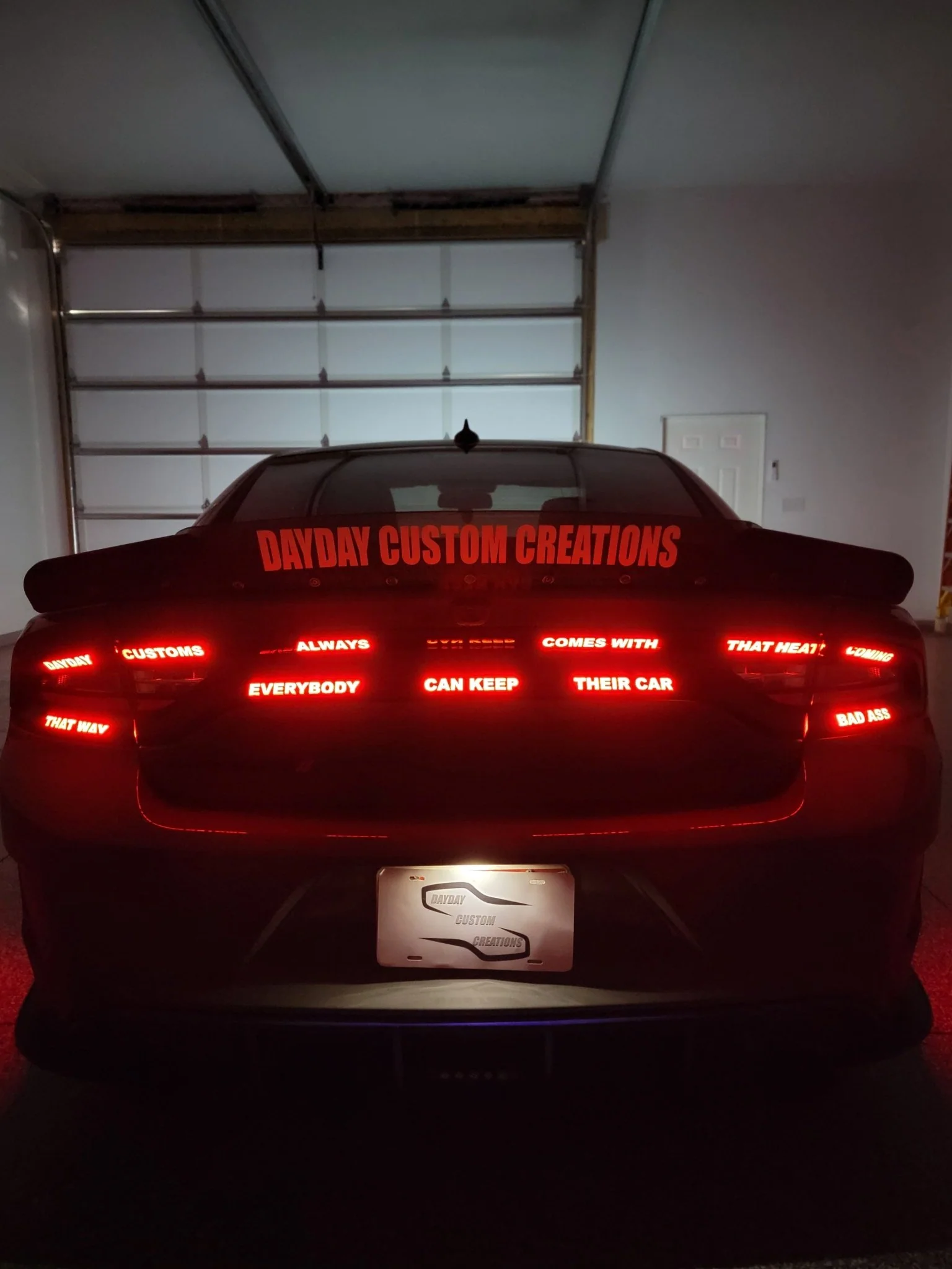 15-23 Dodge Charger Custom Text Taillight Decal - Image 2