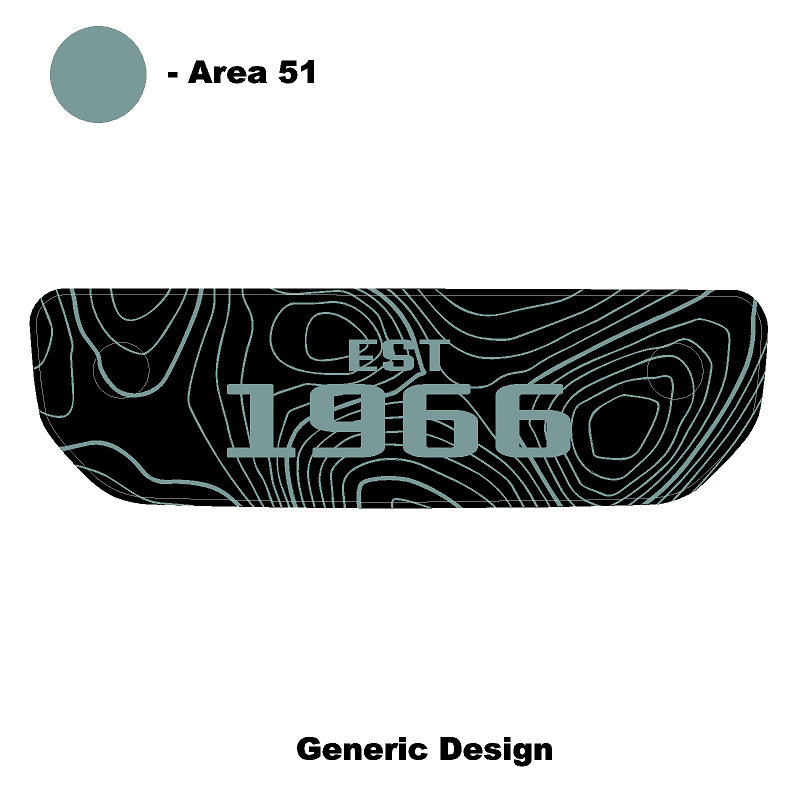1966 Topographic Shifter Plate (Printed Series + Acrylic) - 2021+ Bronco - Image 55