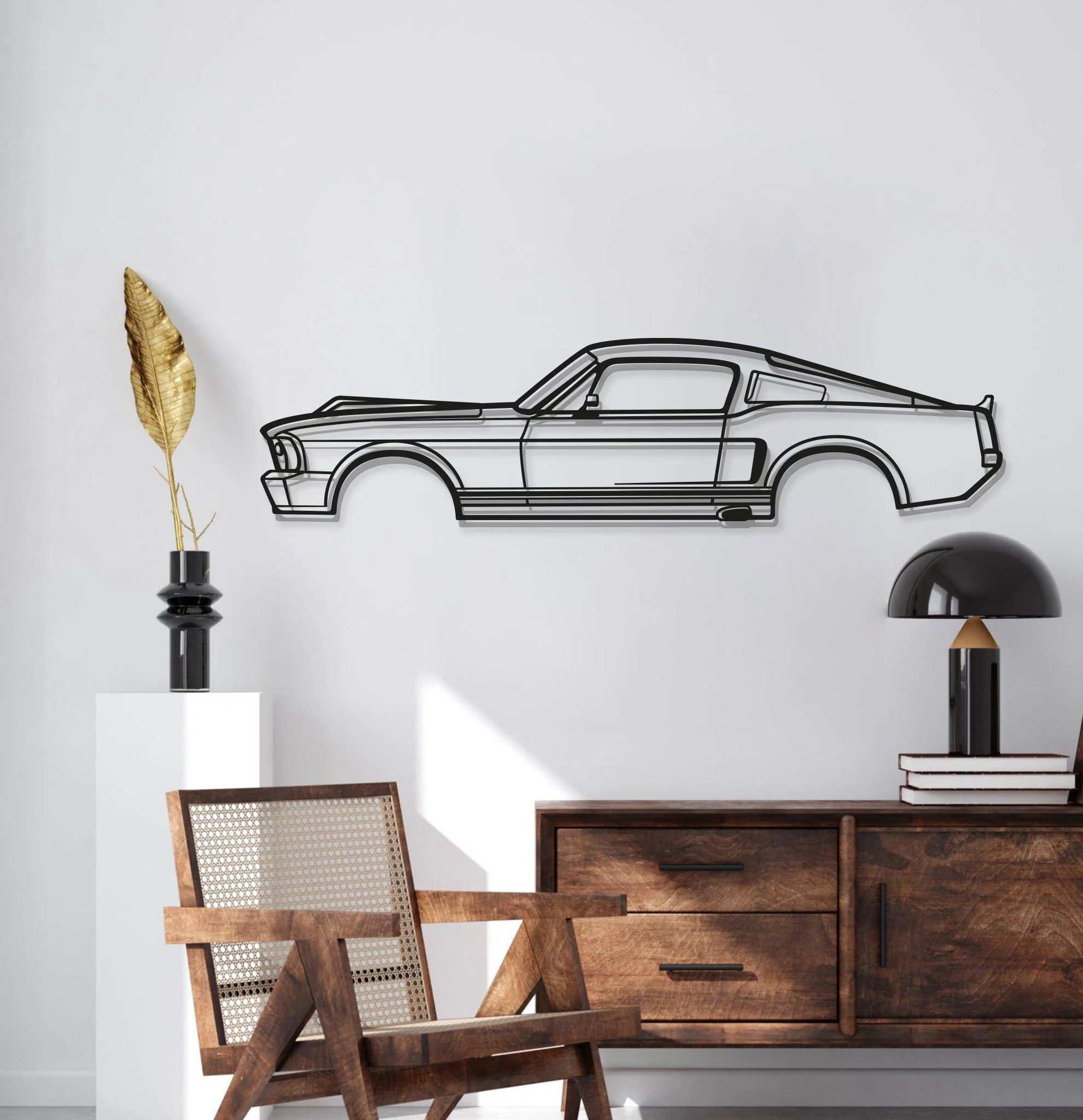1968 Mustang Eleanor Metal Car Wall Art - MT0110 - Image 2