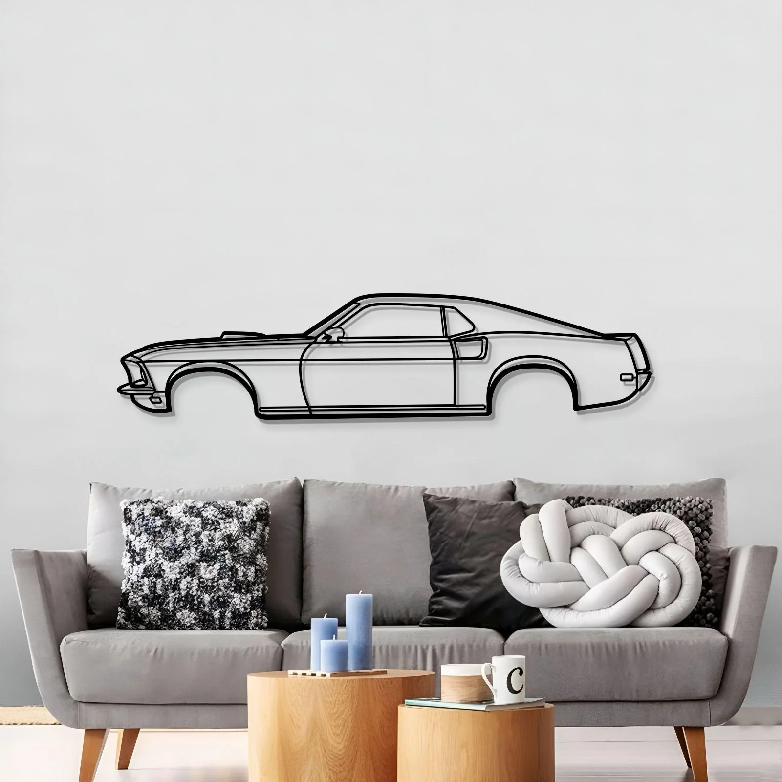 1969 Mustang Mach 1 Metal Car Wall Art - MT0123 - Image 3