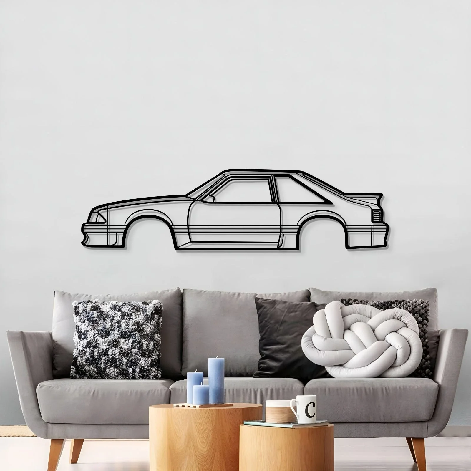 1988 Mustang GT Hatchback Metal Car Wall Art - MT0219 - Image 2