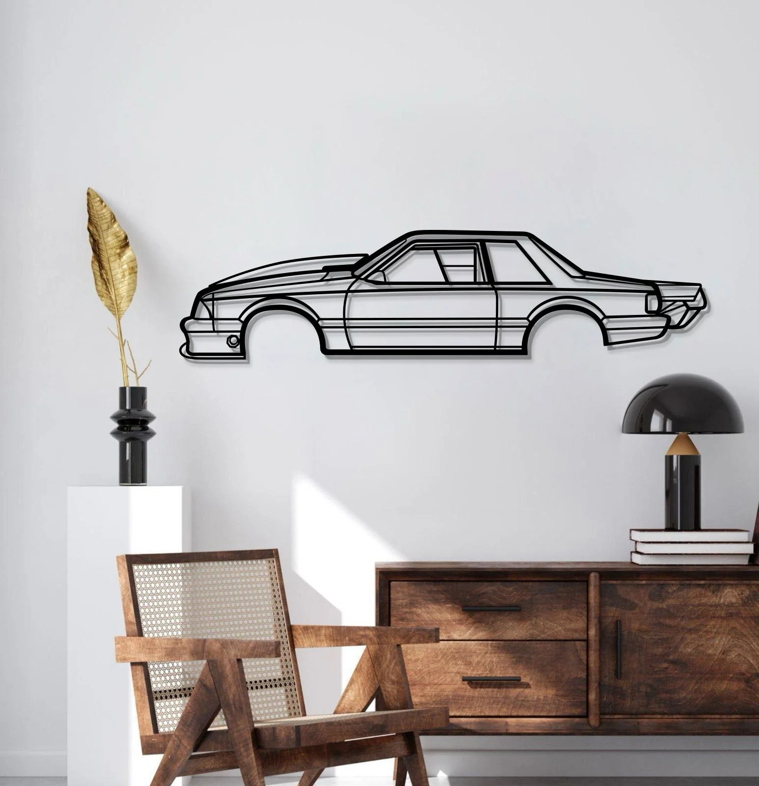 1989 Mustang Foxbody Drag Version Metal Car Wall Art - MT0224 - Image 2