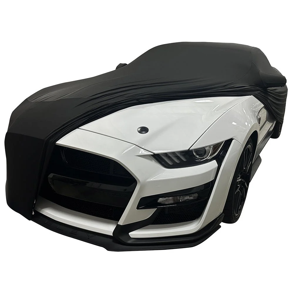 2005-2025 Ford Mustang Ultraguard Stretch Satin Indoor Car Cover - Black - Image 2