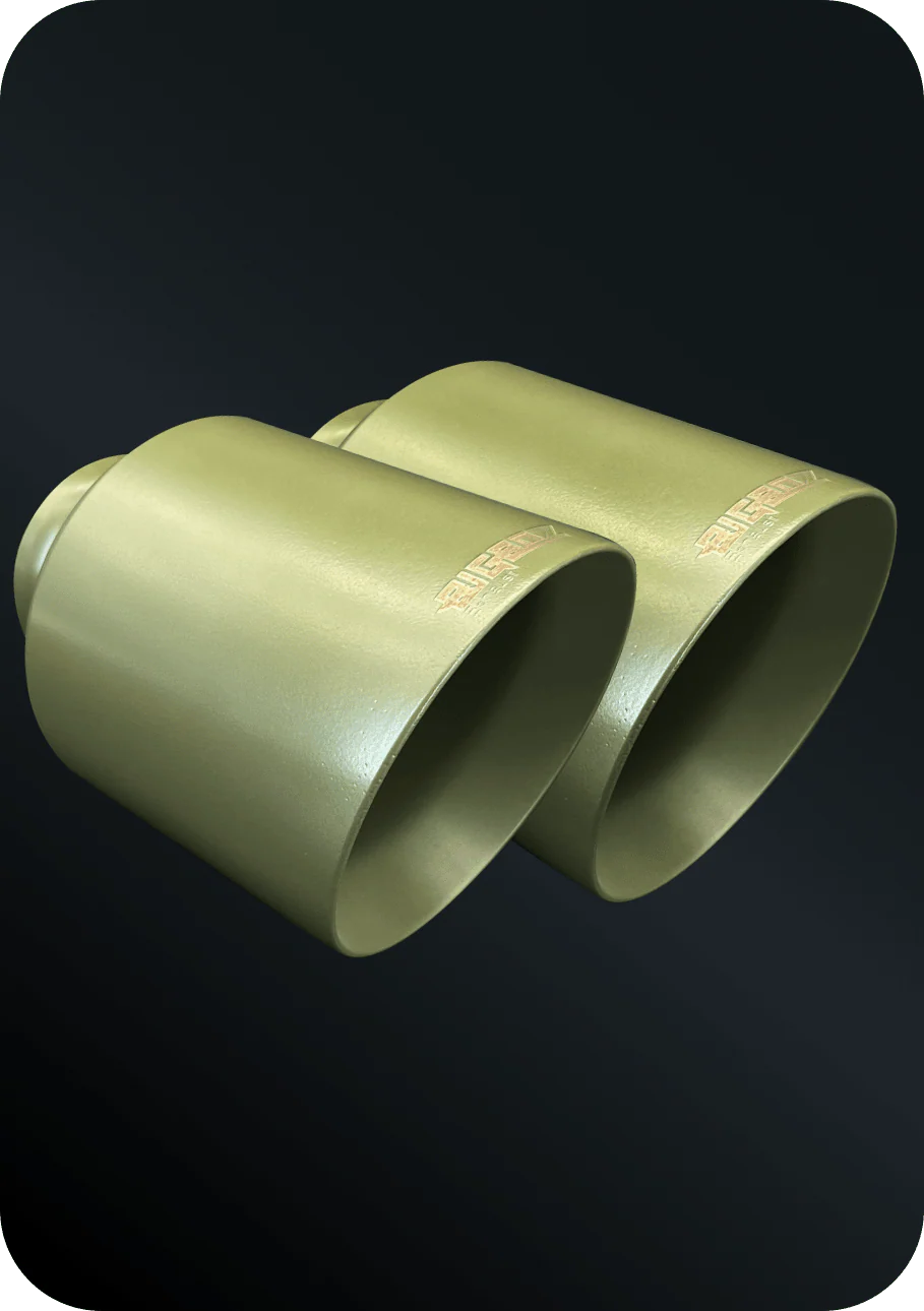 (2015-2023) D-Charger 5" V8 Tip Set FLAT GREEN