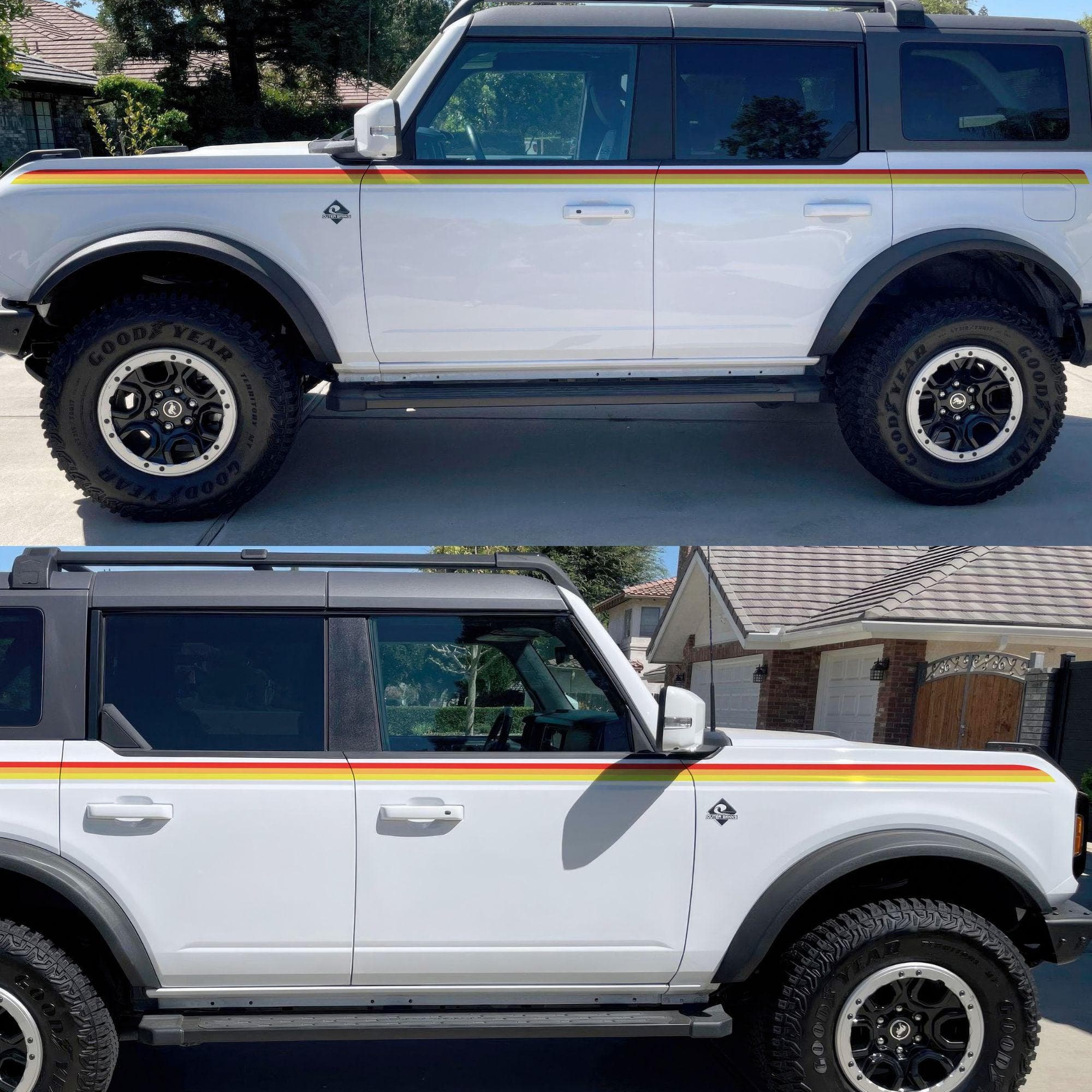 3 Color Stripes Bronco Decal Sticker. #6953 - Image 3