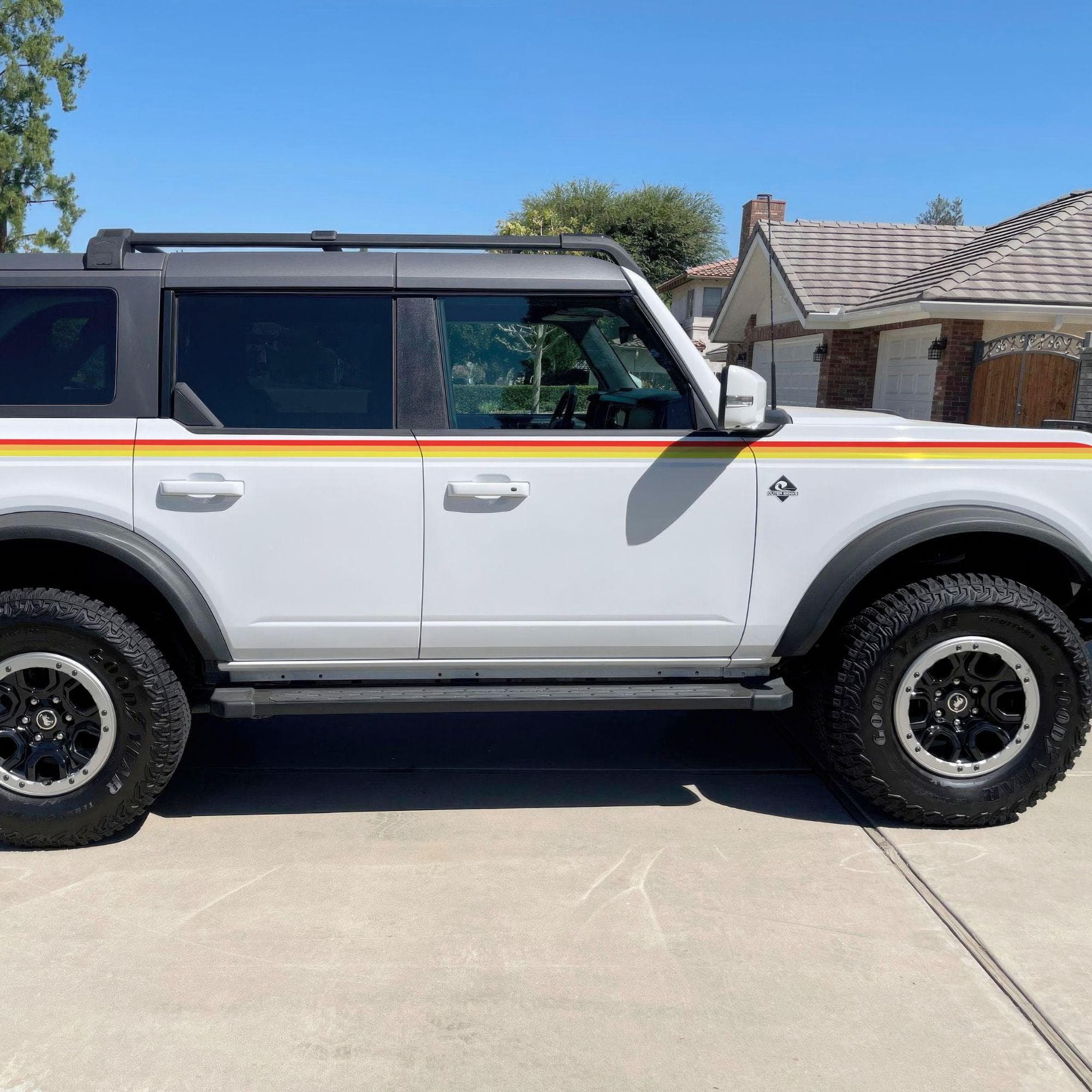 3 Color Stripes Bronco Decal Sticker. #6953 - Image 7