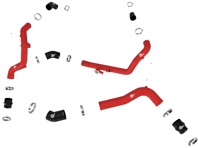 aFe BladeRunner 2-3/4" Aluminum Hot/Cold Charge Pipe Red 2020-2021 Explorer ST - Image 5