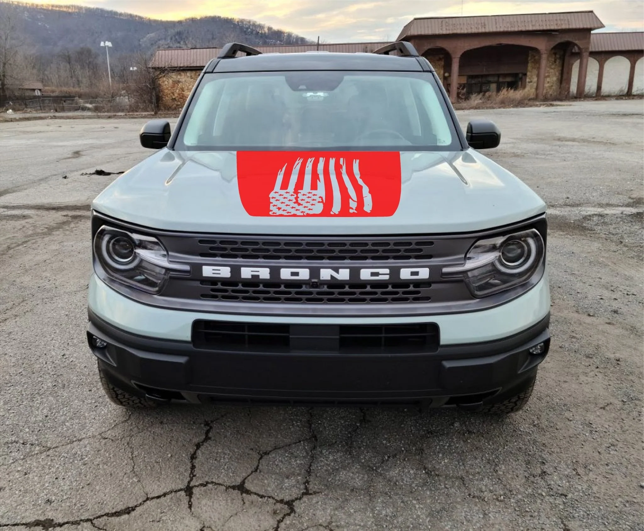 American Flag Hood Decal Cover for 2021-2024 Ford Bronco Sport - Image 5