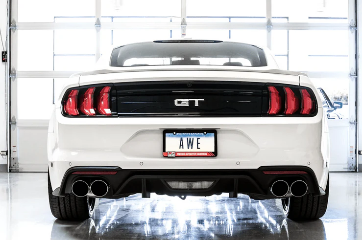 AWE Touring Cat-Back Exhaust, Chrome Tips 2018-2023 Mustang GT - Image 3