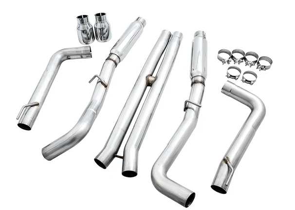 AWE Track Cat-Back Exhaust, Chrome Tips 2017-2023 Charger 5.7L - Image 3
