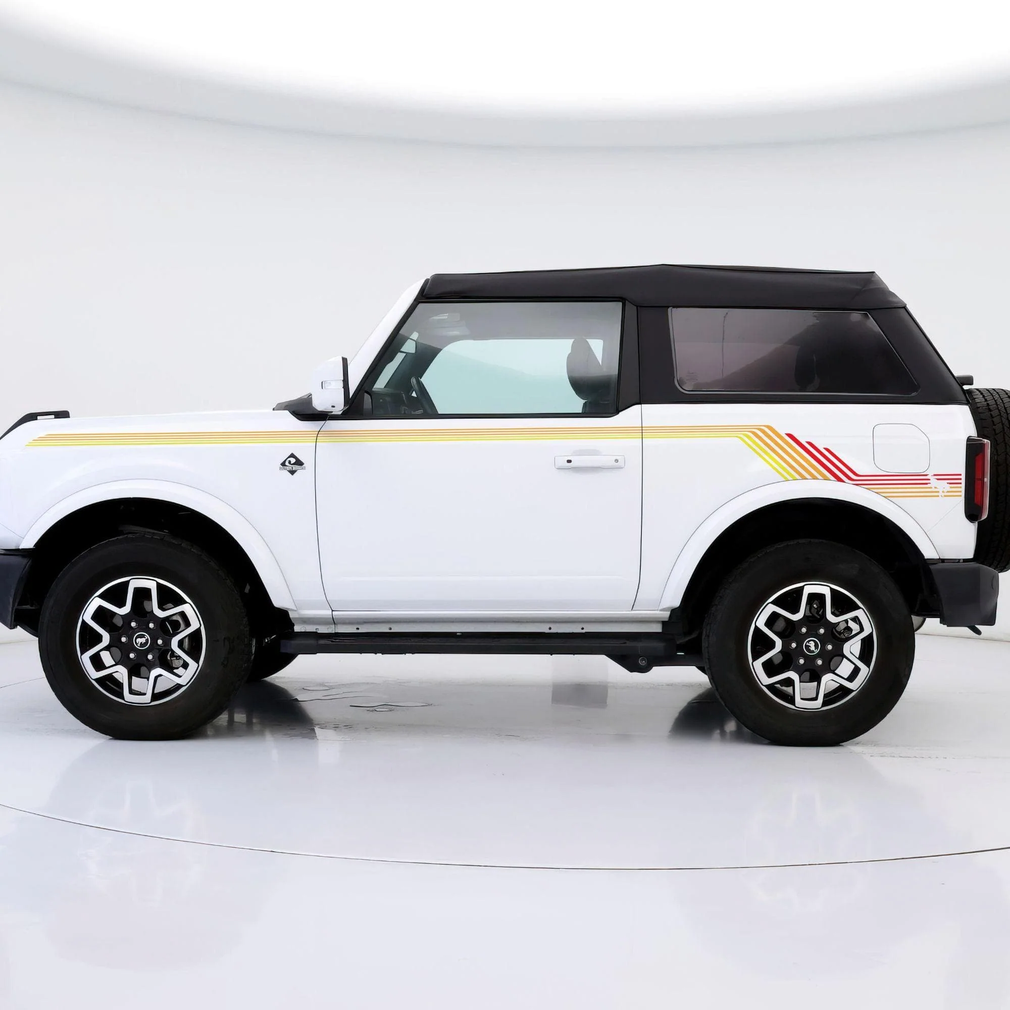 Bronco Color Stripes Decal Sticker. Red, Orange, Yellow Racing Stripes. #6973 - Image 11