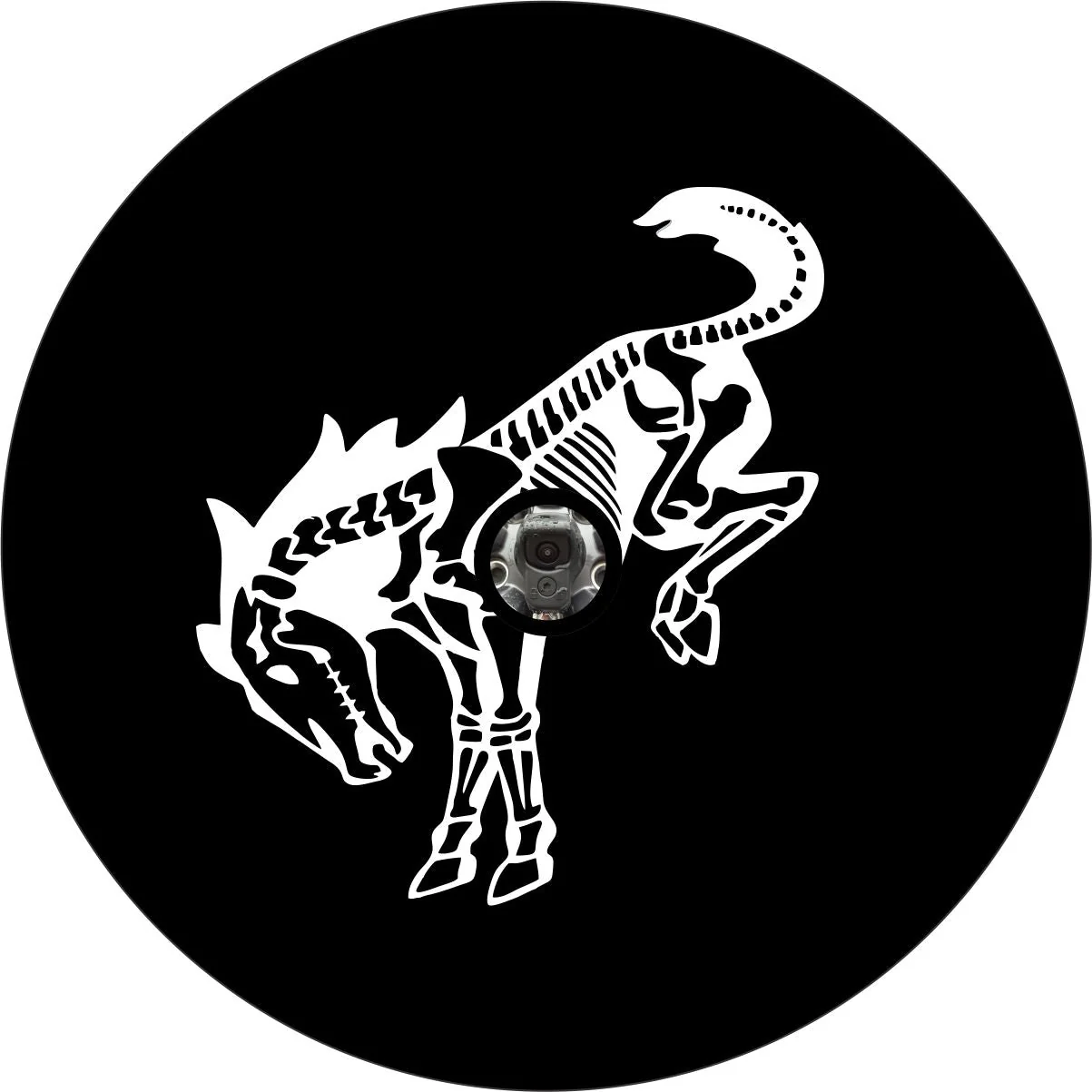 Bronco Horse Skeleton Bronco Spare Tire Cover - Image 2