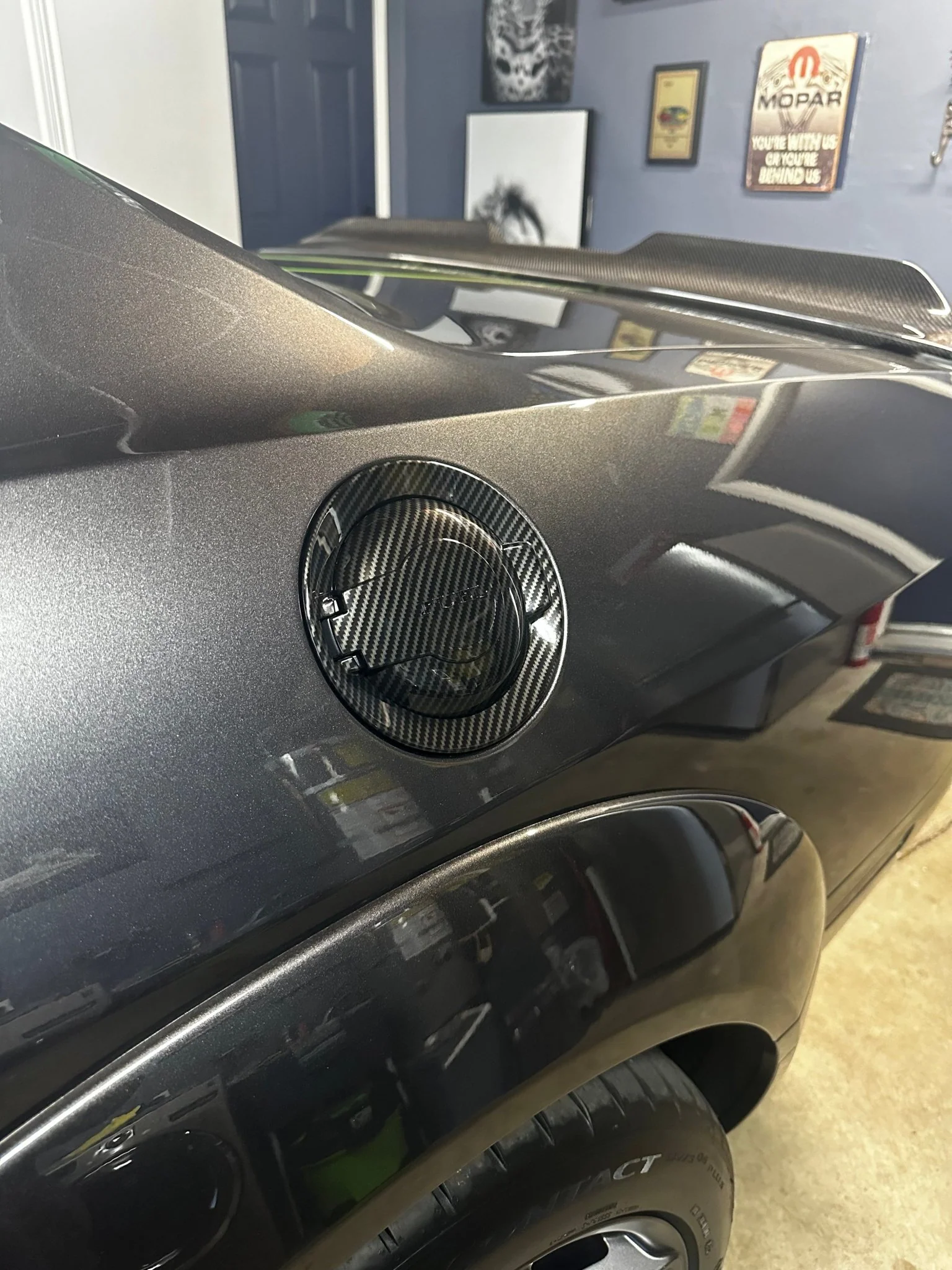 Speedlogix Fuel Door Cover (Carbon) 2008-2023 Challenger - Image 5