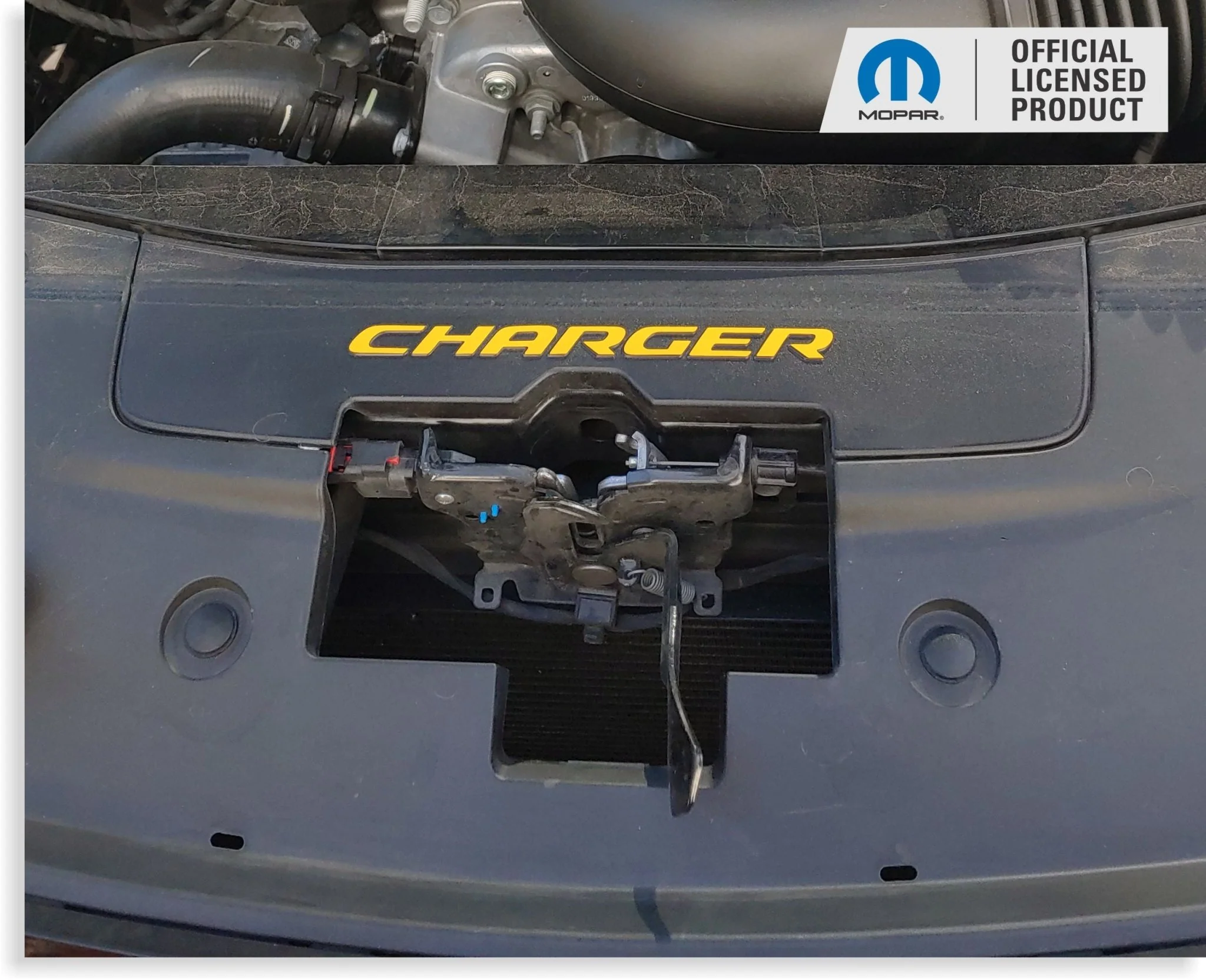 CHARGER Radiator Cover Lettering Overlay Decal - Image 6