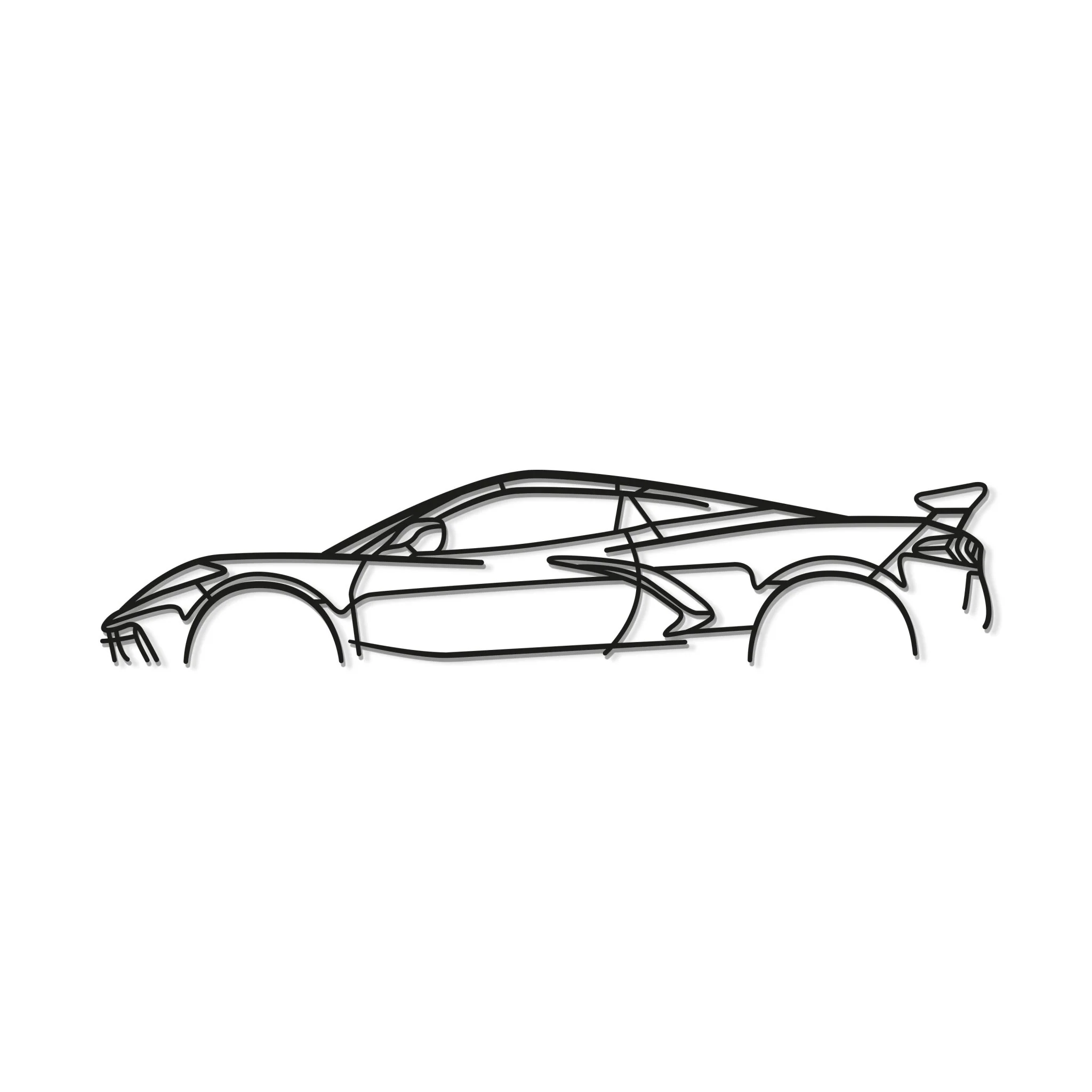 Corvette C8 Stingray Classic Metal Car Wall Art - MT0925 - Image 8
