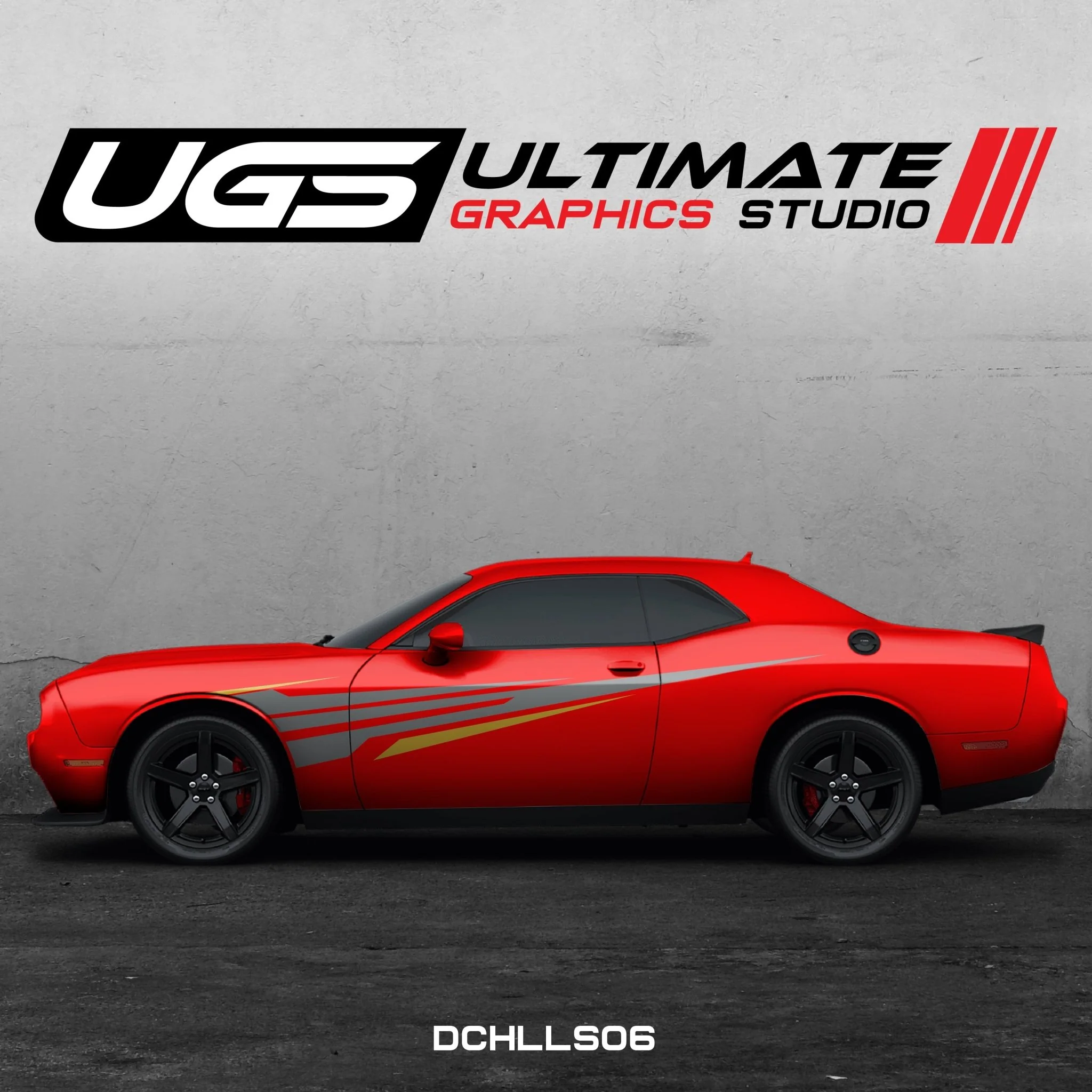 Dodge Challenger Side Graphics 2 Colors - Image 4