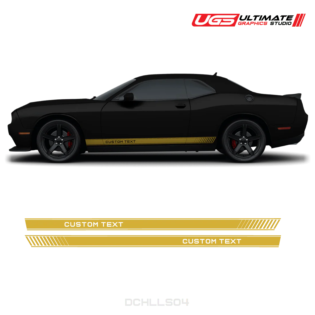 Dodge Challenger Side Skirt Graphics Custom Text - Image 3