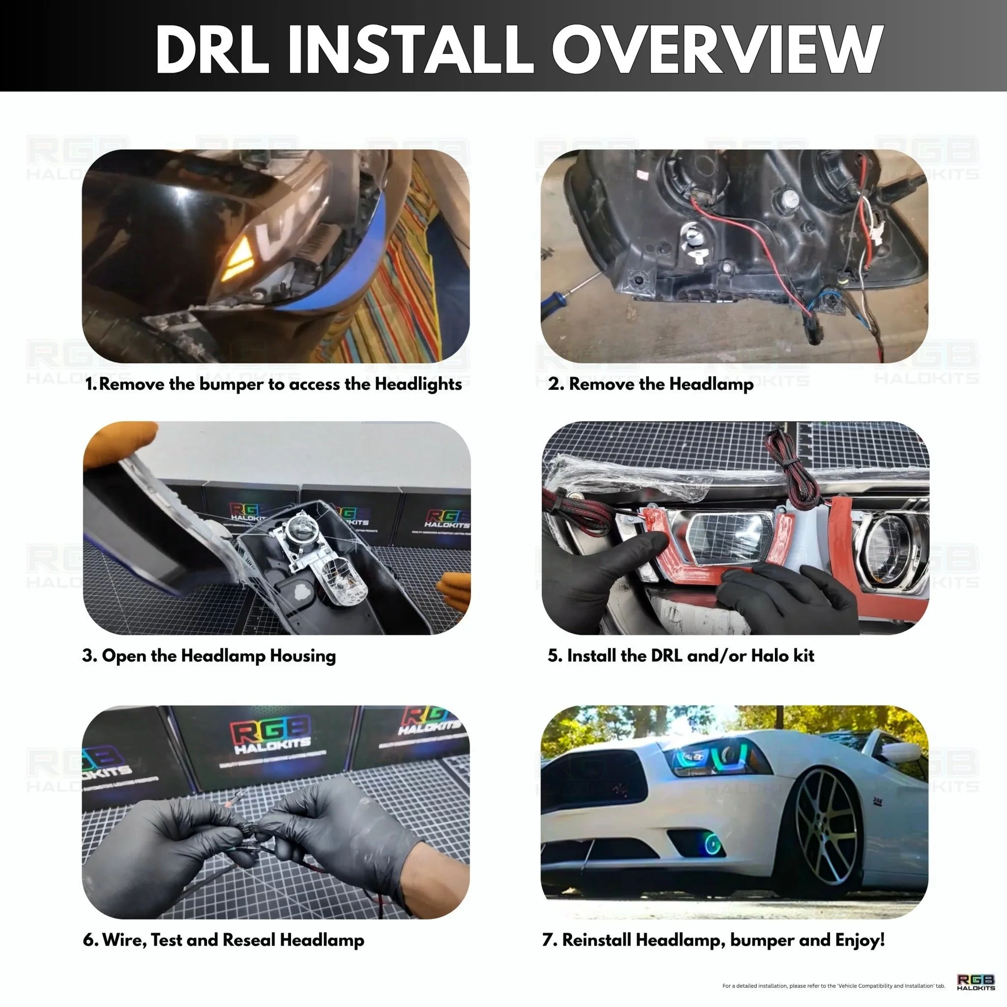 Dodge Charger Flow Series DRL Boards (for 2011-2014 Spec-D Headlights) - Image 14
