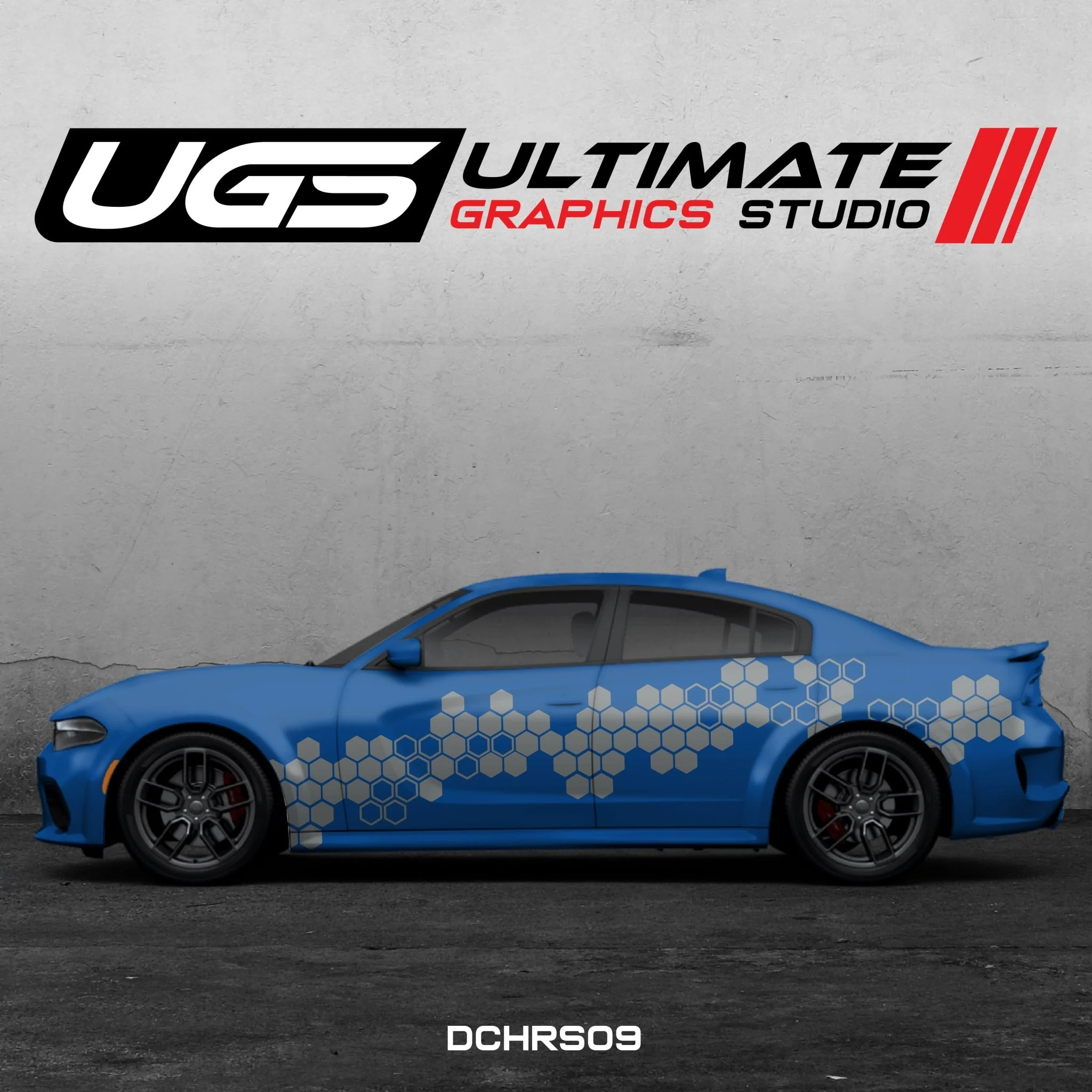 Dodge Charger Side Graphics 1 Color Pattern - Image 4