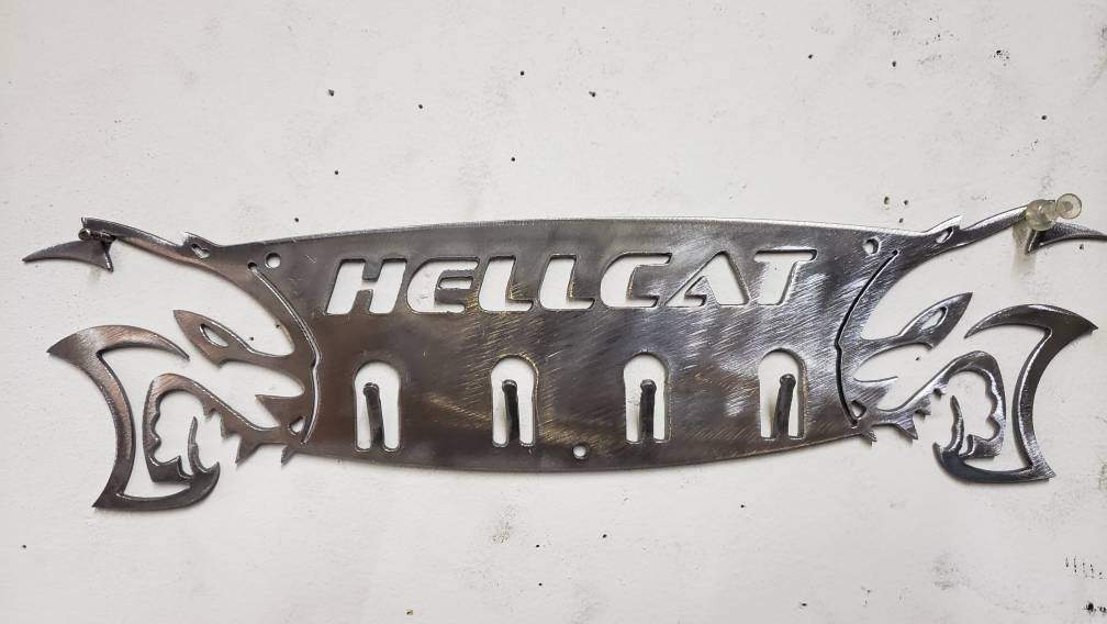 Dodge Hellcat Keychain Rack – Steel Wall Mounted Muscle Car Organizer - Image 5