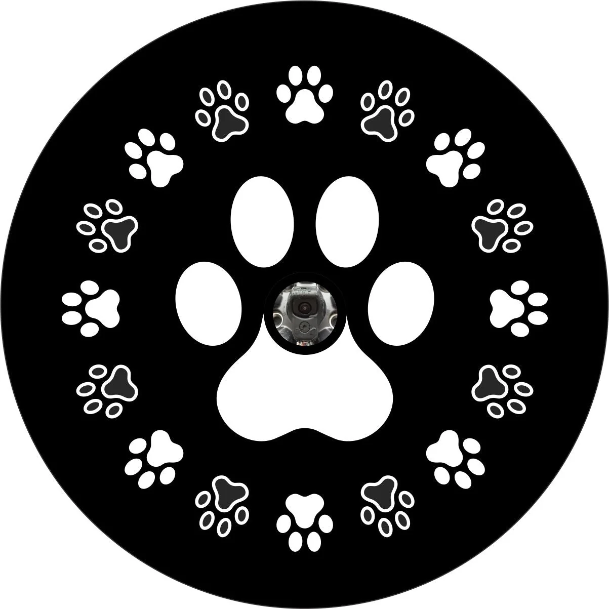 Dog Paws Around Dog Paw Spare Tire Cover for Jeep, Bronco, RV, Van, Camper - Image 2