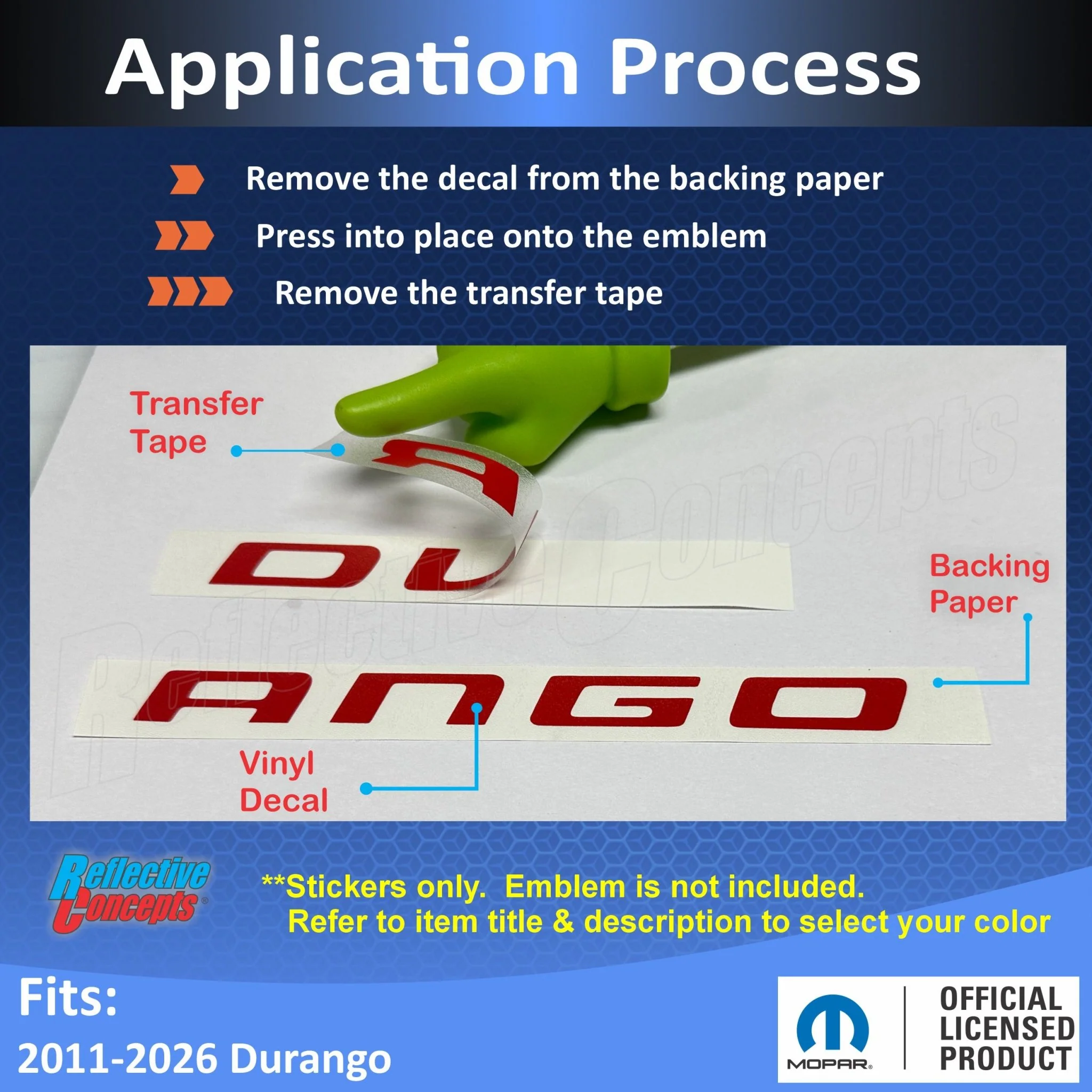 DURANGO Emblem Overlay Decal - 11-26 Durango - Image 2