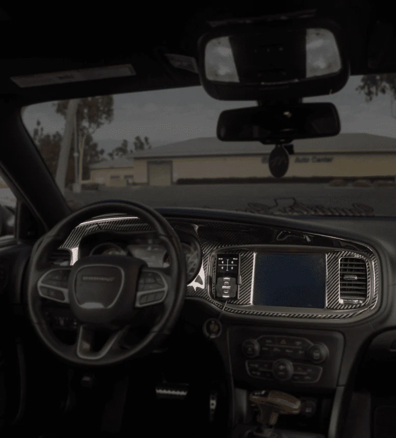 DynaCarbon Carbon Fiber Full Dashboard Kit 2015-2023 Charger - Image 2
