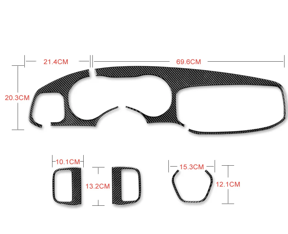 DynaCarbon Carbon Fiber Full Dashboard Kit 2015-2023 Charger - Image 9