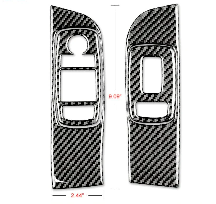 DynaCarbon Carbon Fiber Window Control Trim Overlay  2015-2023 Challenger - Image 5