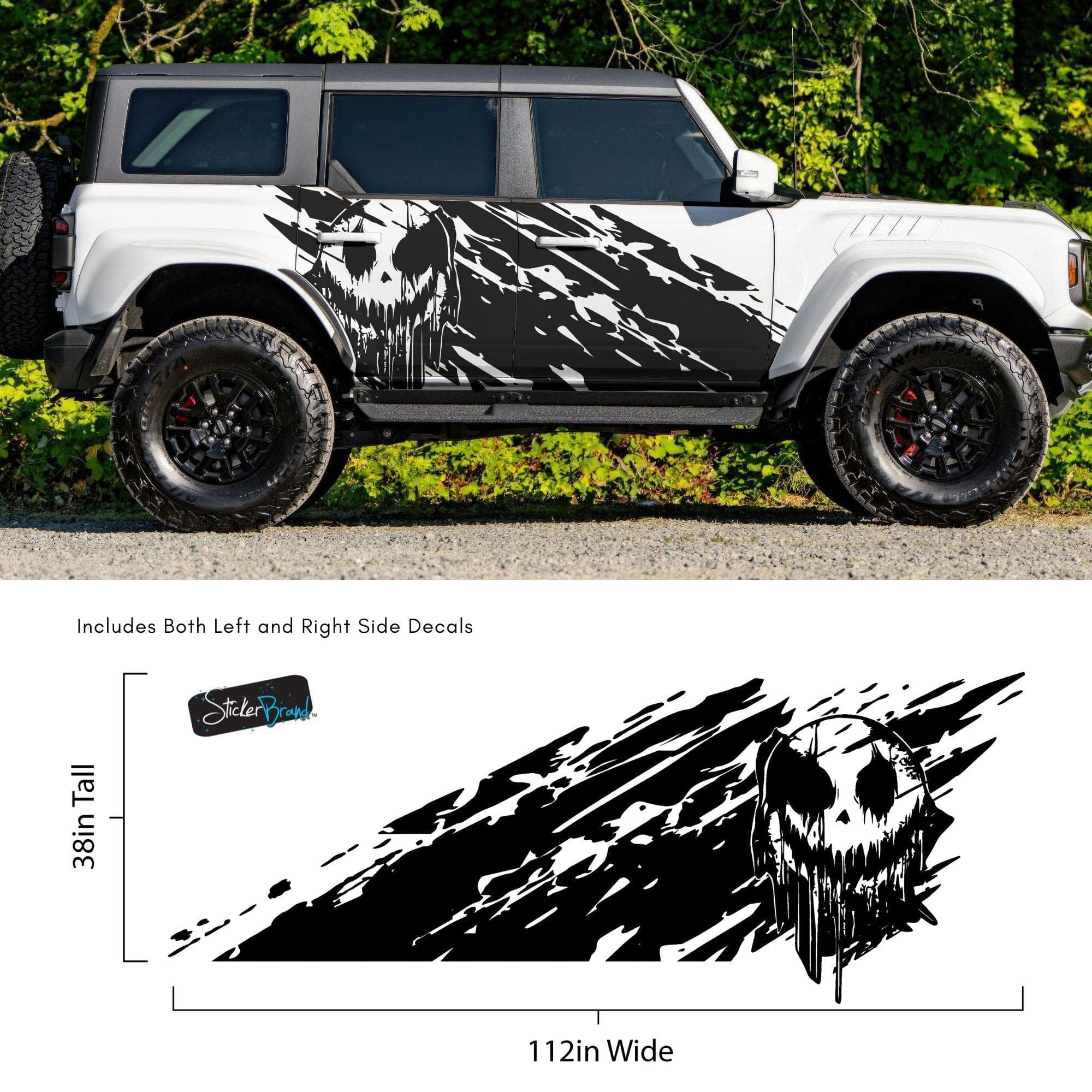 Evil Smiling Face Mud Splash Truck Decal Sticker. #6938 - Image 10