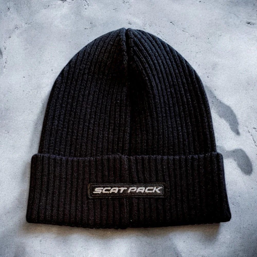 Hat - Dodge Scat Pack Flip Knit Patch - Black - Image 2