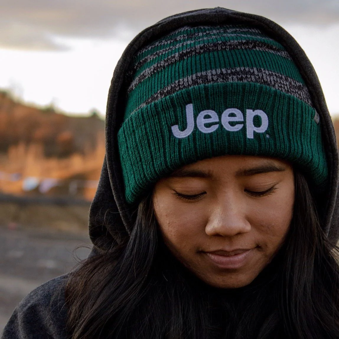 Hat - Jeep Flip Knit Echo - Forest/Black/Grey - Image 2