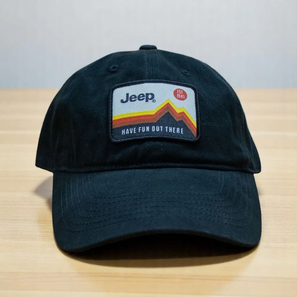 Hat - Jeep Have Fun Out There Patch Garment Washed Black - Image 2