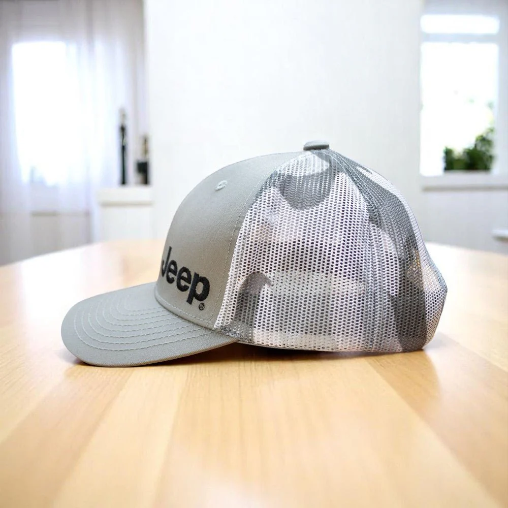 Hat - Jeep Heather Grey and Camo Trucker - Image 2
