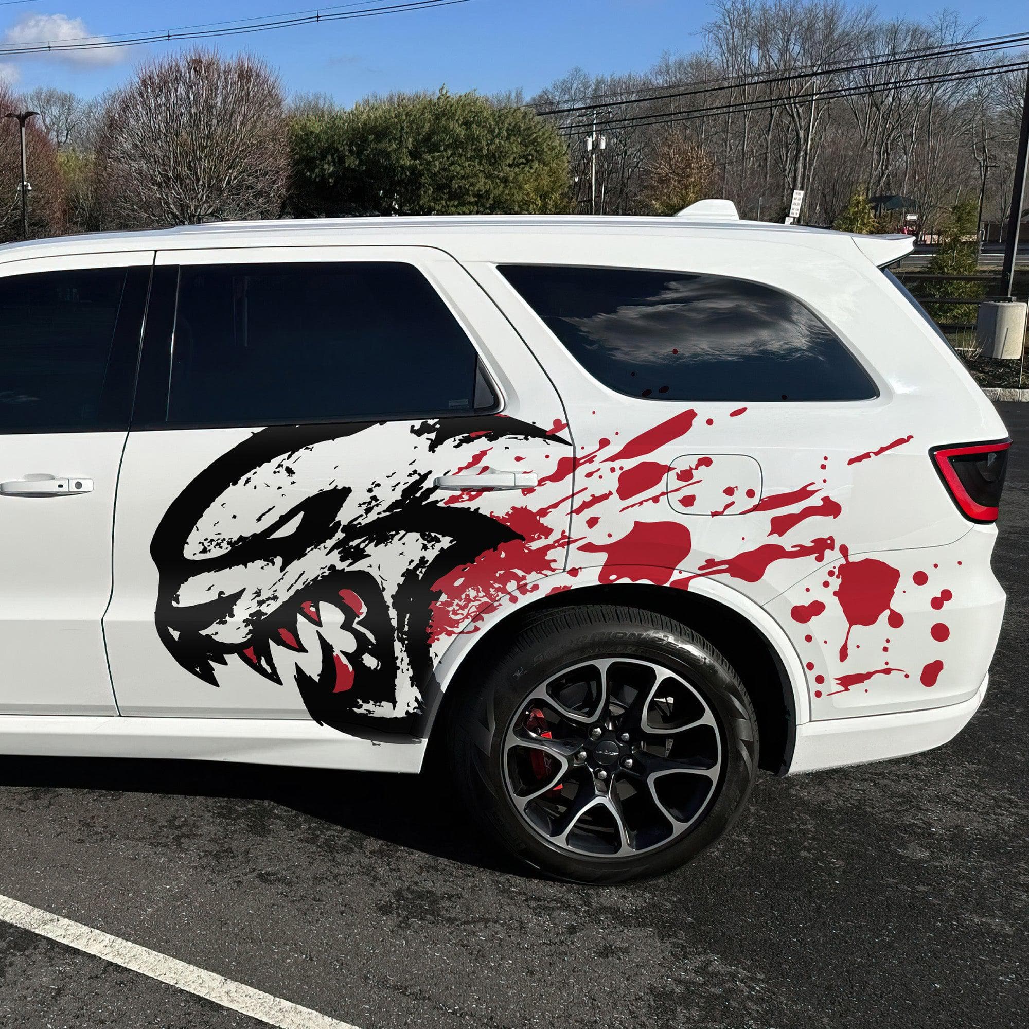 Hellcat Decal Sticker for Challenger, Charger, Durango SRT. Blood Splatter Car Decal. #6993 - Image 13