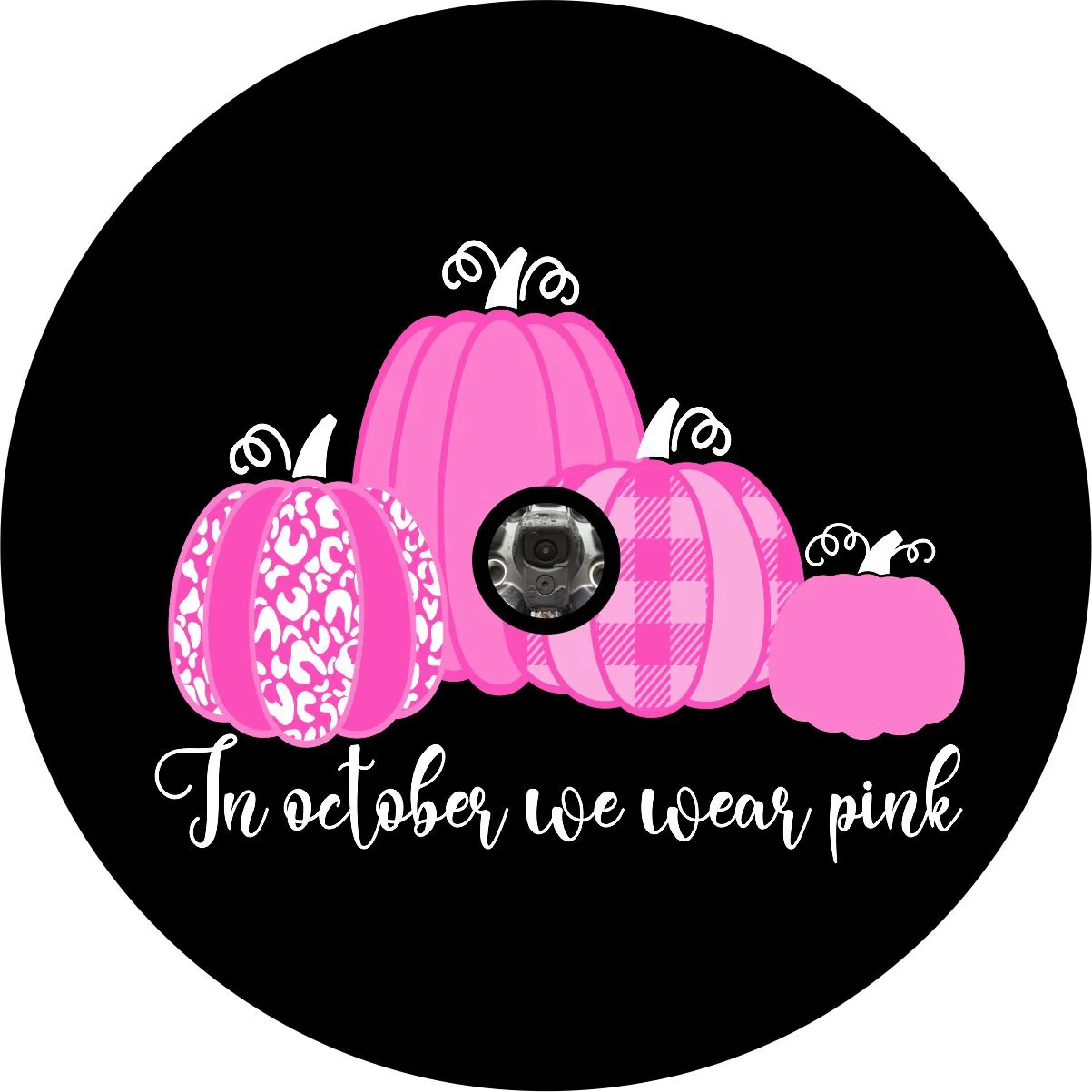 In October We Wear Pink Breast Cancer Spare Tire Cover - Image 2