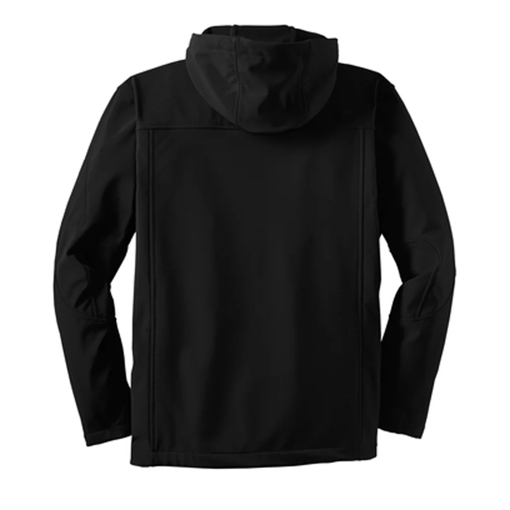 Mens Dodge® Logo Hooded Softshell Jacket - Black - Image 2