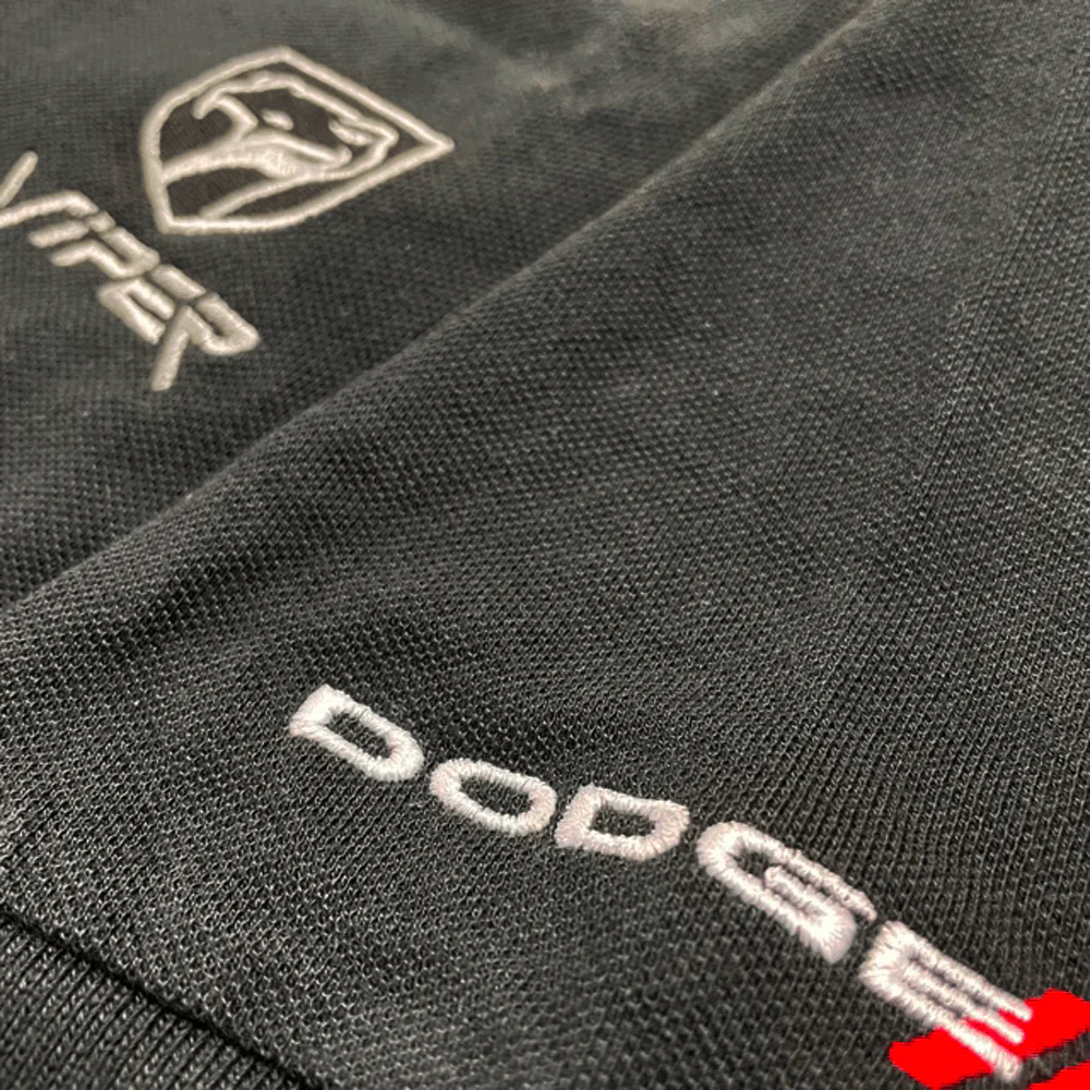 Mens Dodge Viper Sneaky Pete Polo Shirt - Black - Image 4