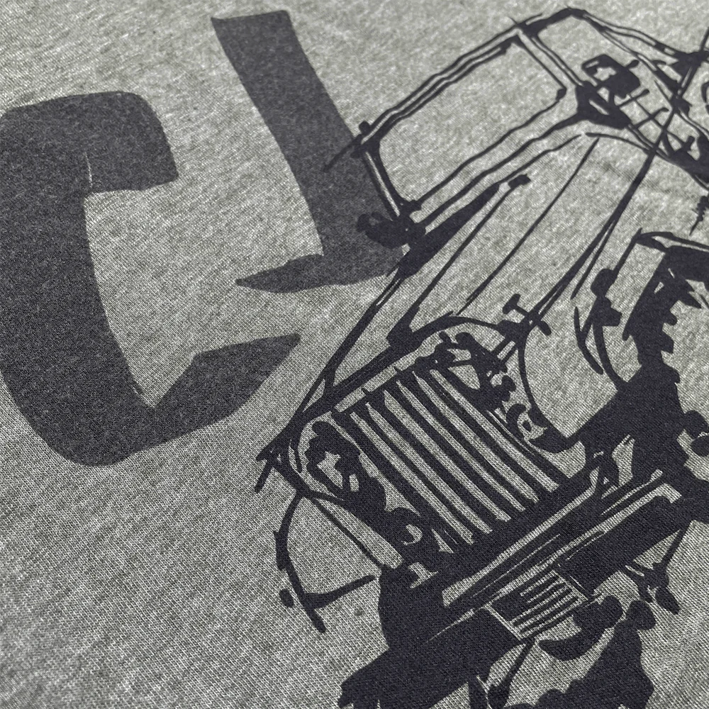 Mens T-Shirt Jeep® CJ - LDD Series - Triblend Military Green - Image 4
