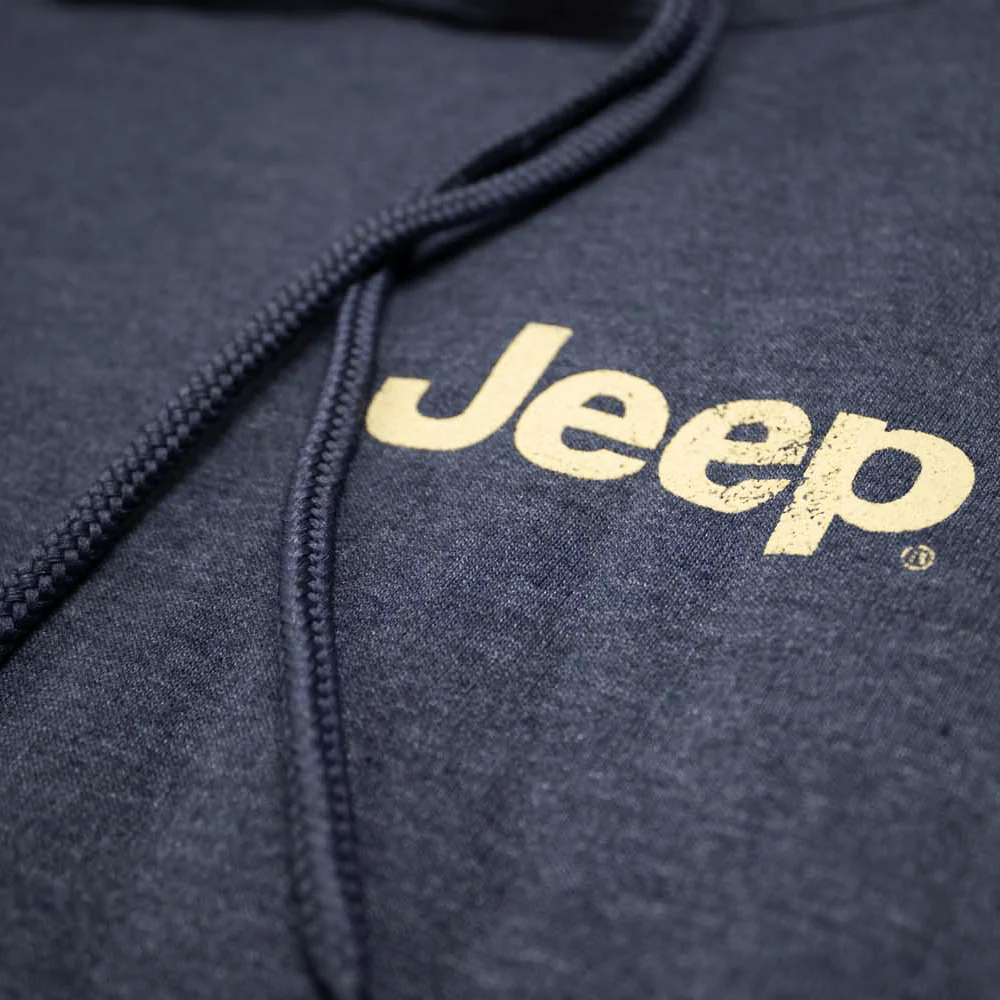 Mens Jeep® Freedom To Roam Hoodie Sweatshirt - Heather Navy Blue - Image 4