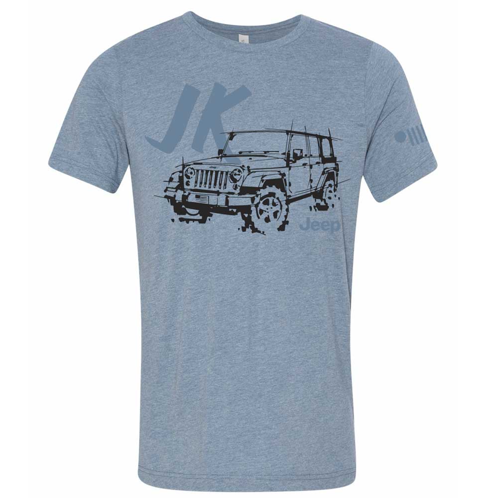 Mens T-Shirt Jeep® JK Wrangler - LDD Series - Triblend Lake Blue