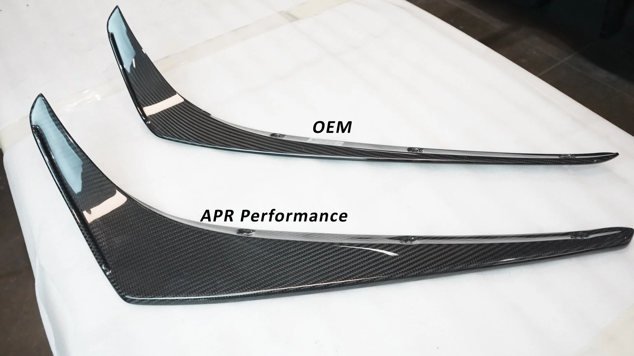 Mercedes-Benz AMG GTR Pro Carbon Fiber Front Bumper Canards 2020 - Image 9