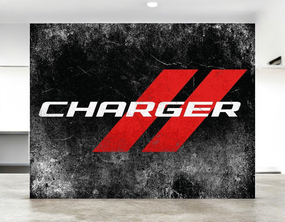 Metal Sign - Dodge Charger Text - Image 2