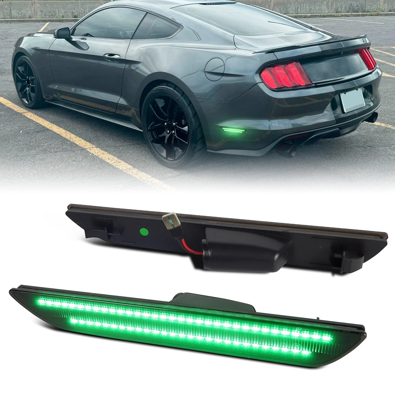 MUSTANG 15-23 REAR SMOKED LED SIDE MARKERS - Image 10