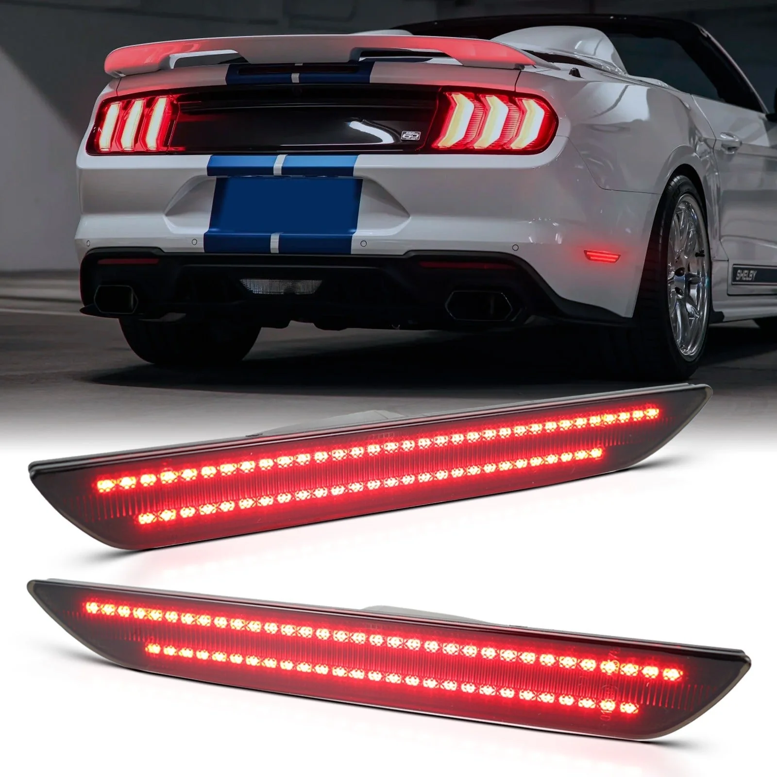 MUSTANG 15-23 REAR SMOKED LED SIDE MARKERS - Image 8