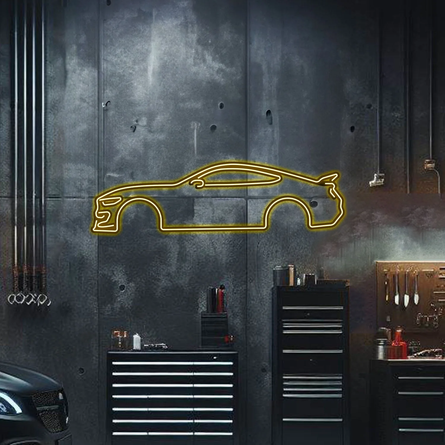 Mustang Shelby GT500 Metal Neon Car Wall Art - MTN0028 - Image 3
