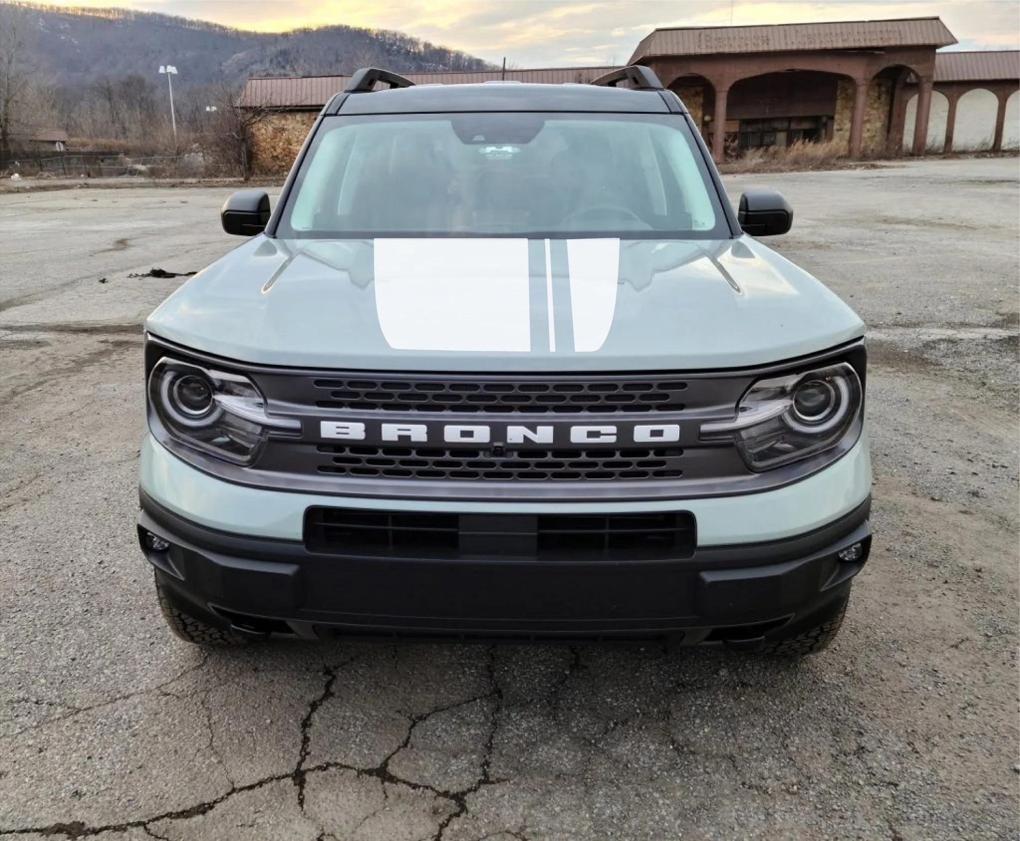 Offset Stripes Hood Decal Cover for 2021-2025 Ford Bronco Sport - Image 3