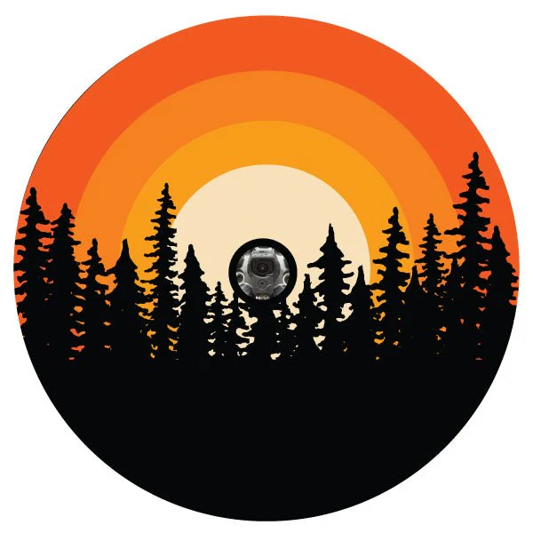 Ombre Sunset in the Woods Spare Tire Cover for RV, Jeep, Camper & More - Image 2