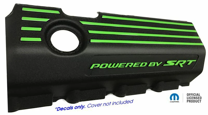 Powered by SRT Engine Cover Overlay Decals - 2015-2023 Charger Scat Pack - Image 15