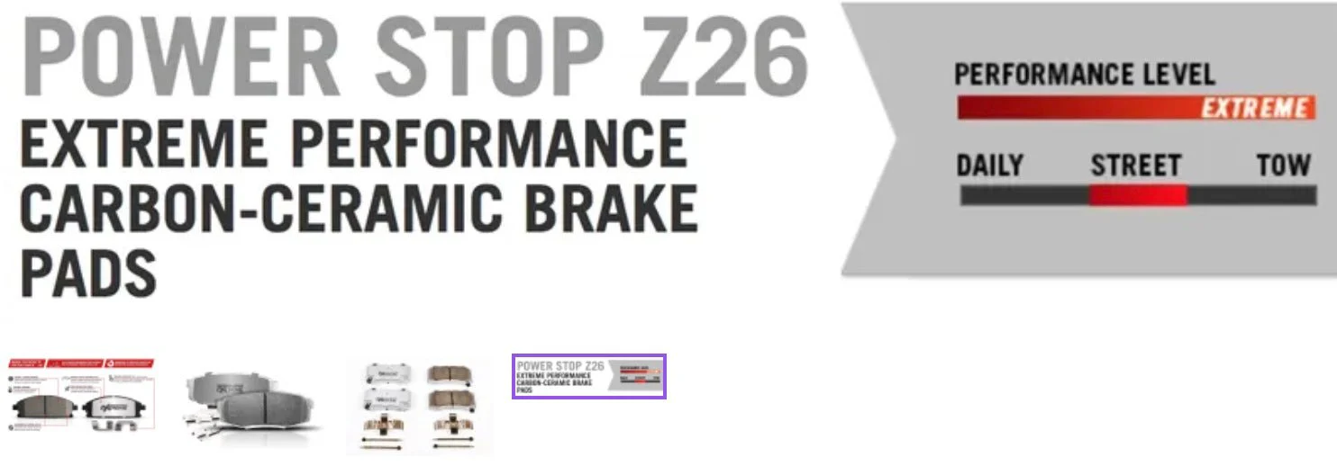 PowerStop Z26 Rear Brake Pads 2005-2023 Challenger/Charger 6.2L/392/6.4L - Image 5